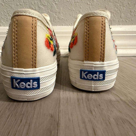Keds and Rifle Paper Co. Floral Embroidered Canvas Sneakers Anthropologies - Picture 3 of 4